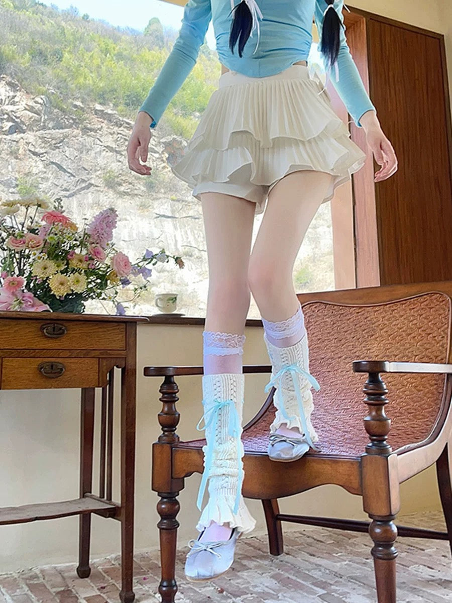 knee high socks,leg warmers 80s,y2k fashion,y2k style, summeroutfit（buy 1 get 1 free)014
