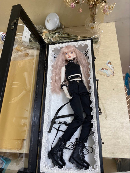 BLYTHE BJD DOLL travel bag for Blythe Protective For 1/6 BJD BLYTHE OB24 Handcrafted Handmade SHOWCASE/DISPLAYCASE/CARRYCASE04 WITH 2 SIZE